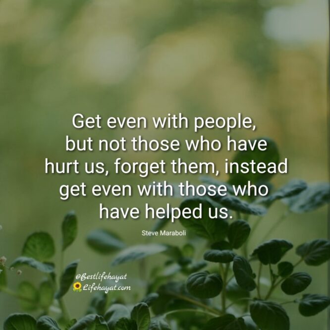 Get even with people