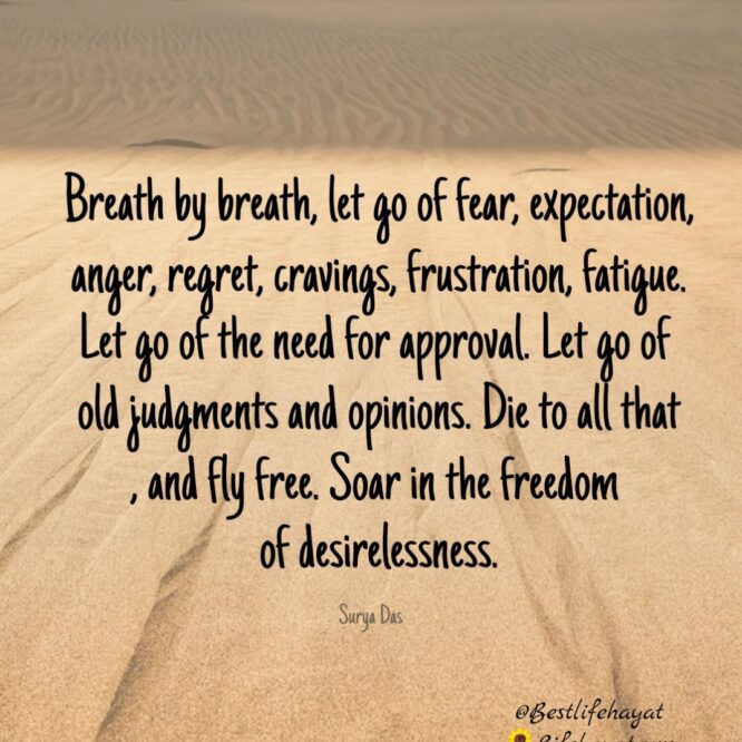 Breath by breath, let go