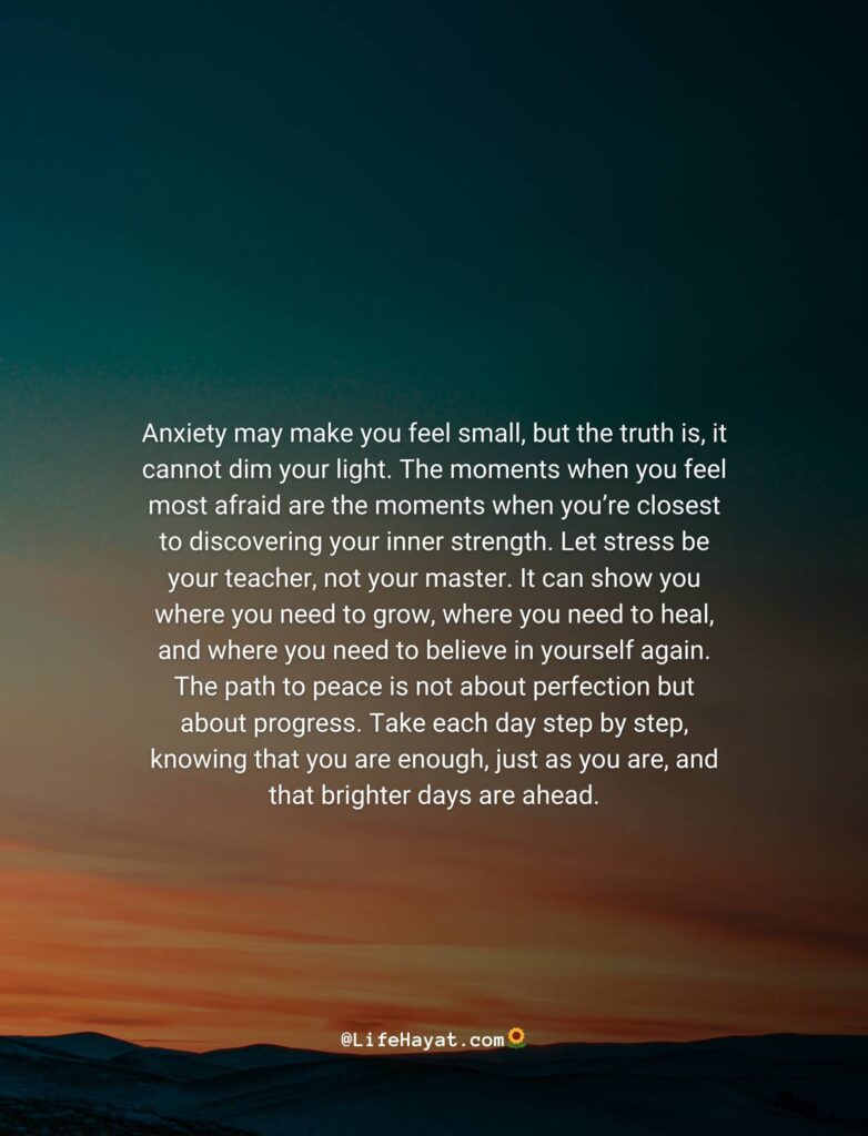 Anxiety may make you feel small