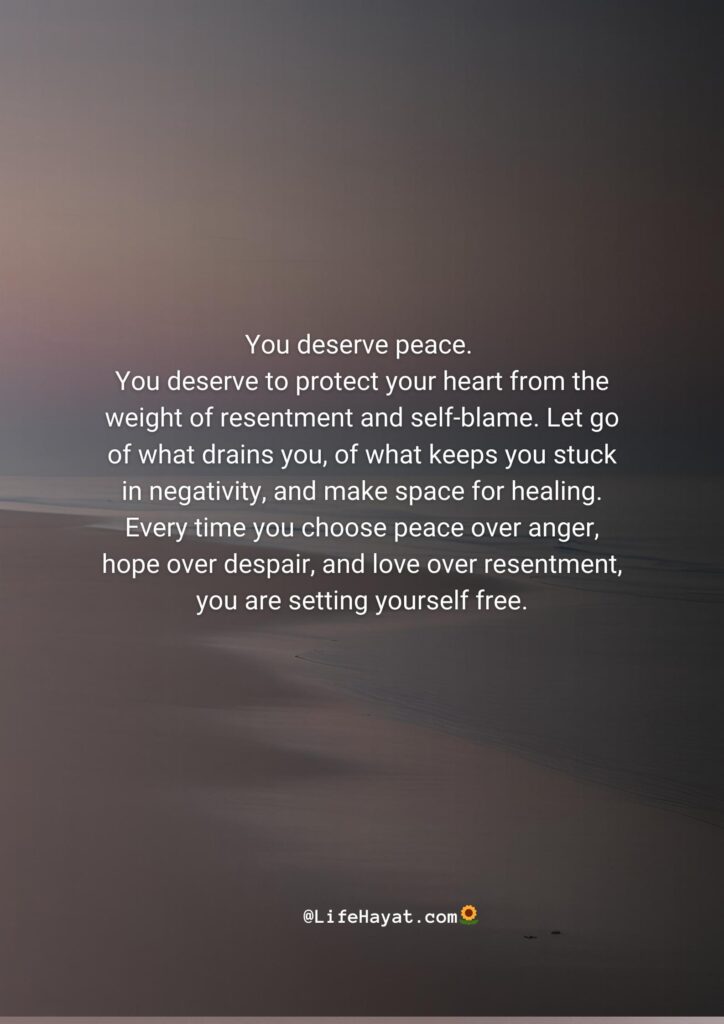 you deserve peace