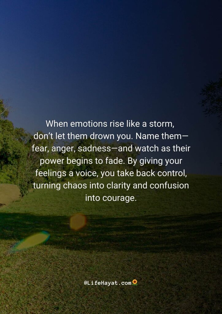 When emotions rise like a storm