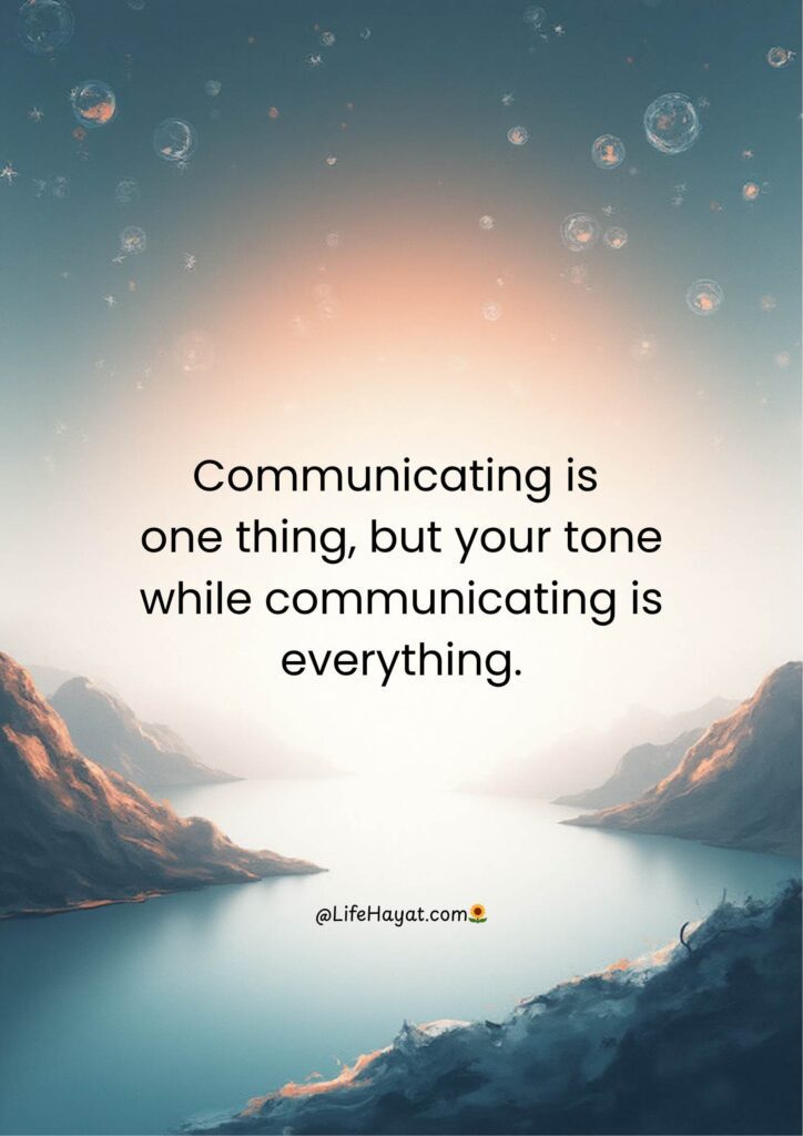 tone while communicating