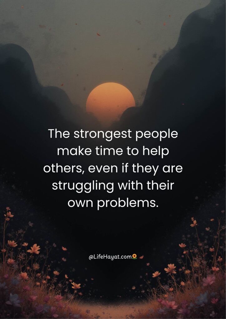 The strength of helping others